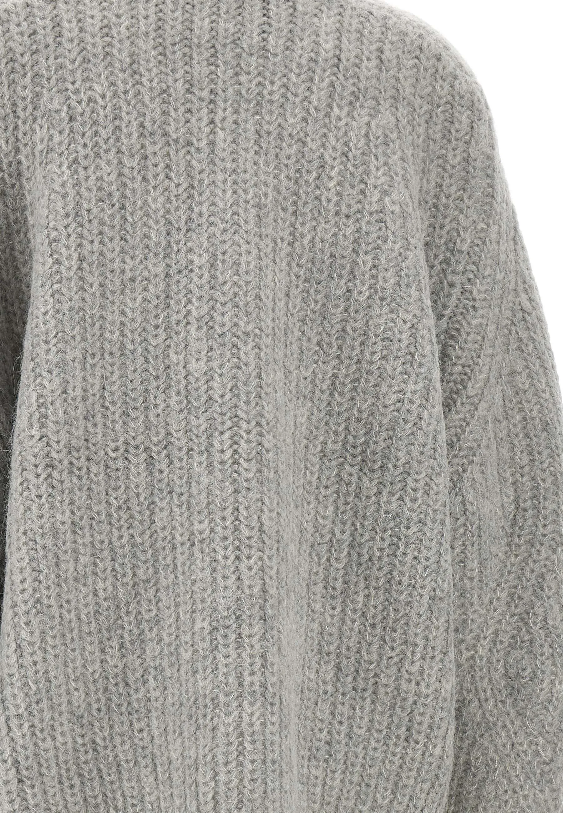 Wool Alpaca Oversized Grey Jumper