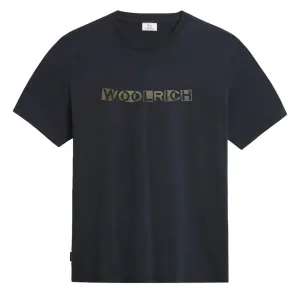 Woolrich Intarsia T-Shirt Melton Blue