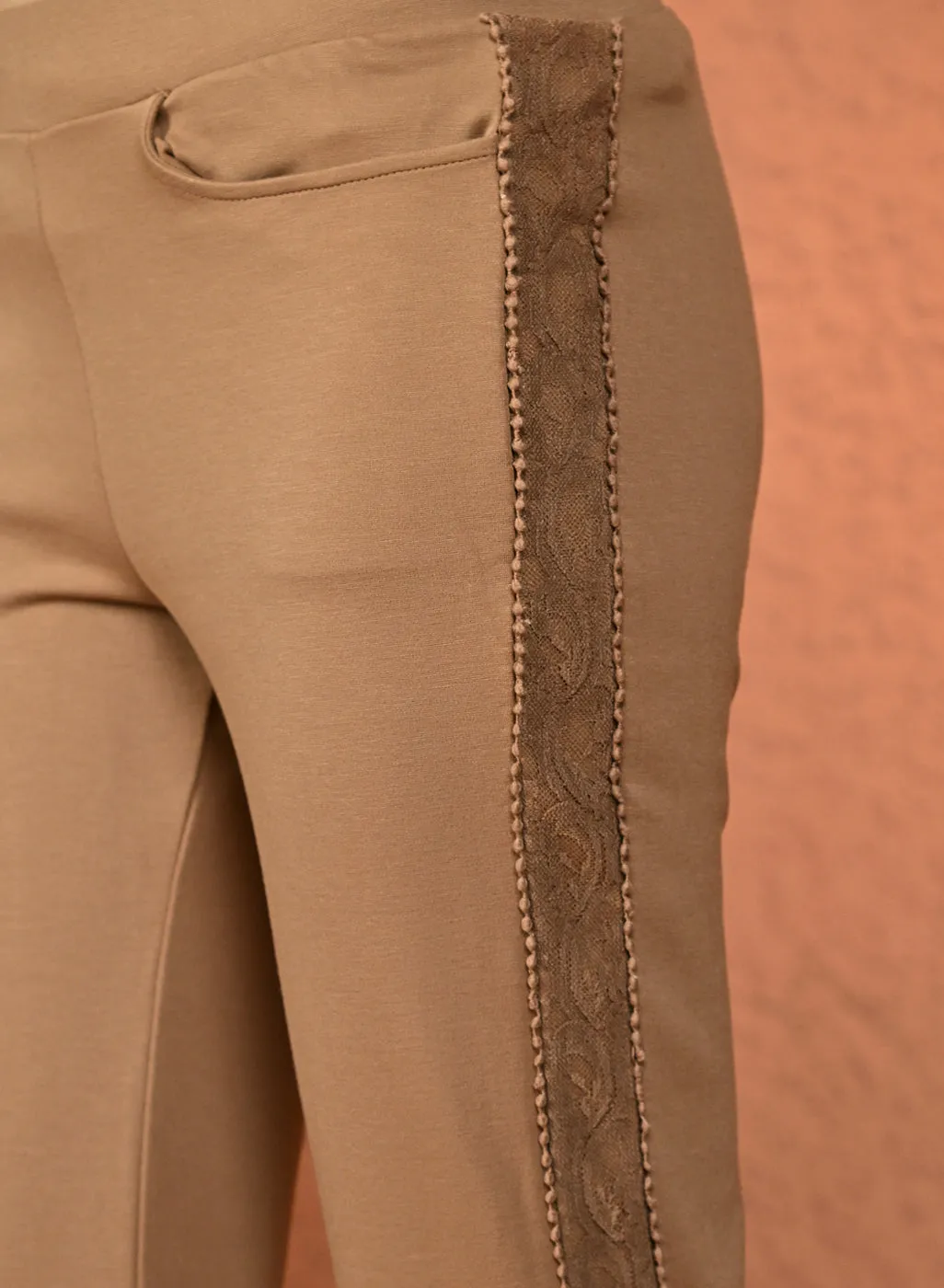 Zara Beige Straight Fit Pants for Women