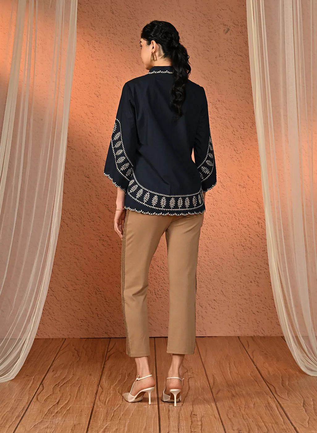 Zara Beige Straight Fit Pants for Women
